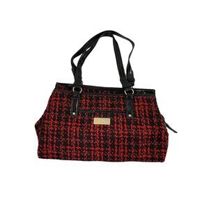 Nine & Co. Women's Plaid Red & Black Purse